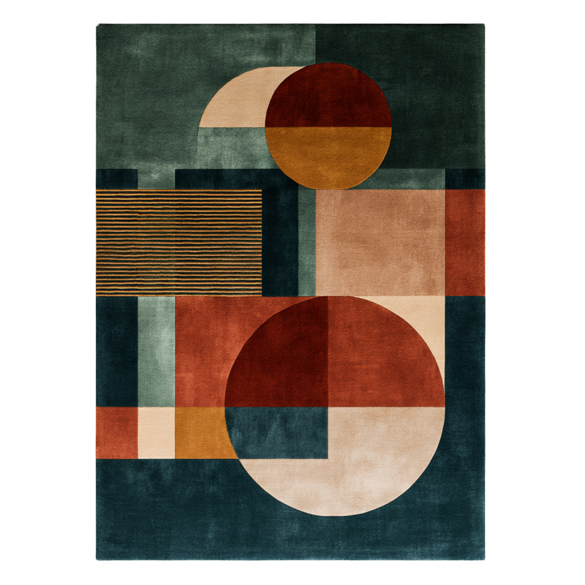 Bauhaus Blend 07 Hand Tufted Wool and Bamboo Silk Rug