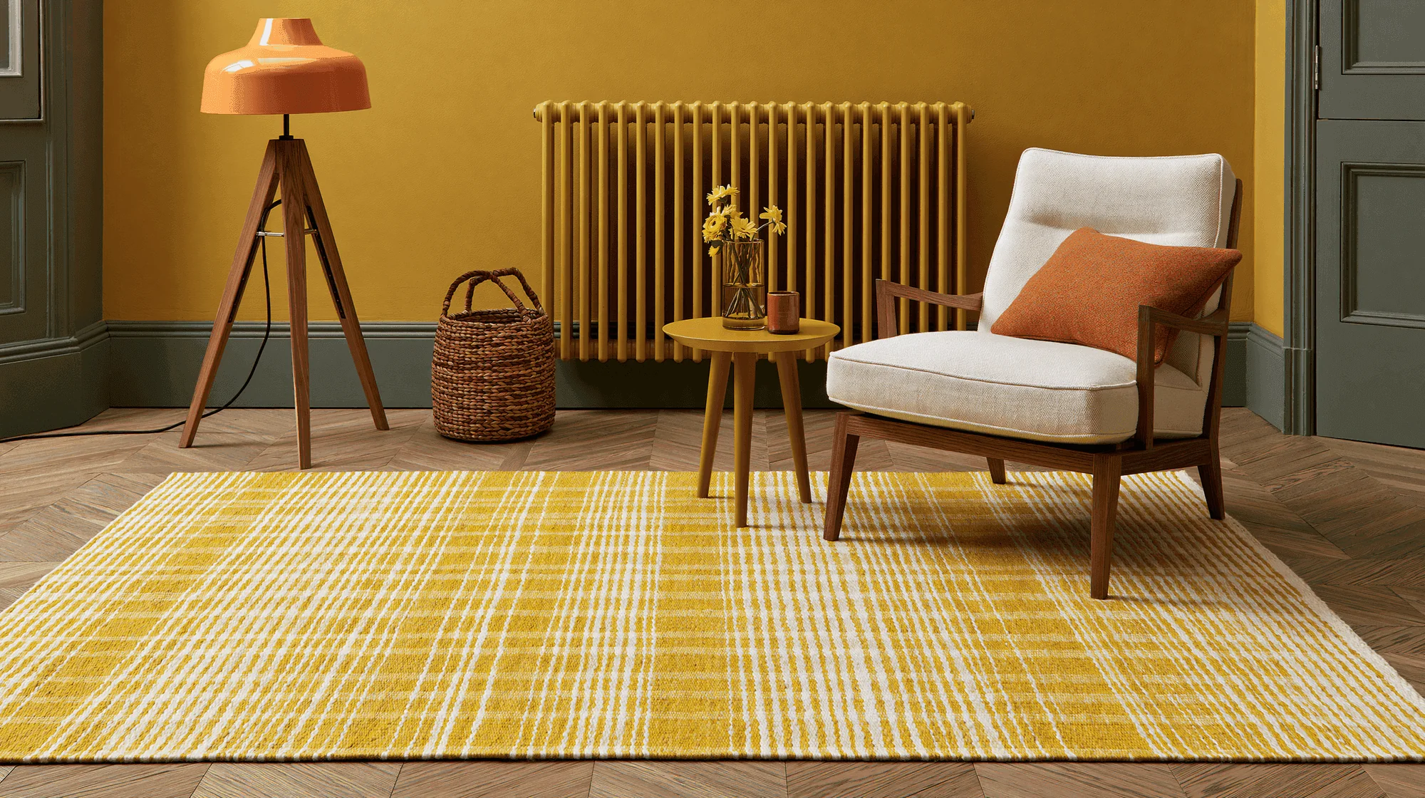 Bespoke luxury rug in an architectural space