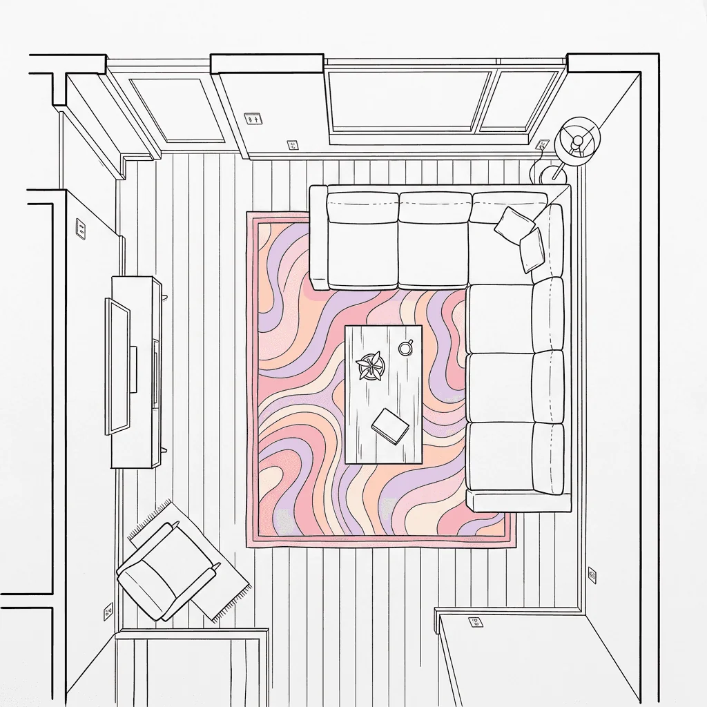 L-shaped sofa layout